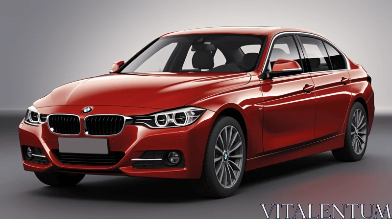 Red BMW 3 Series Sedan | Hyper-Realistic Representation AI Image