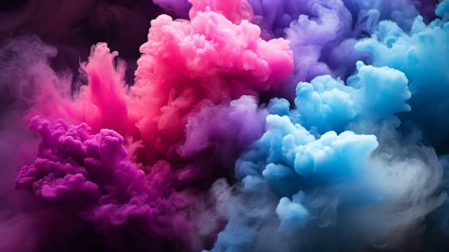 Colorful Abstract Smoke Clouds Background