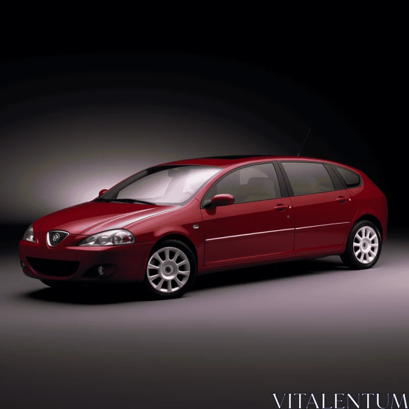 Captivating 3D Rendering of a Red Alfa Romeo GTI Model AI Image