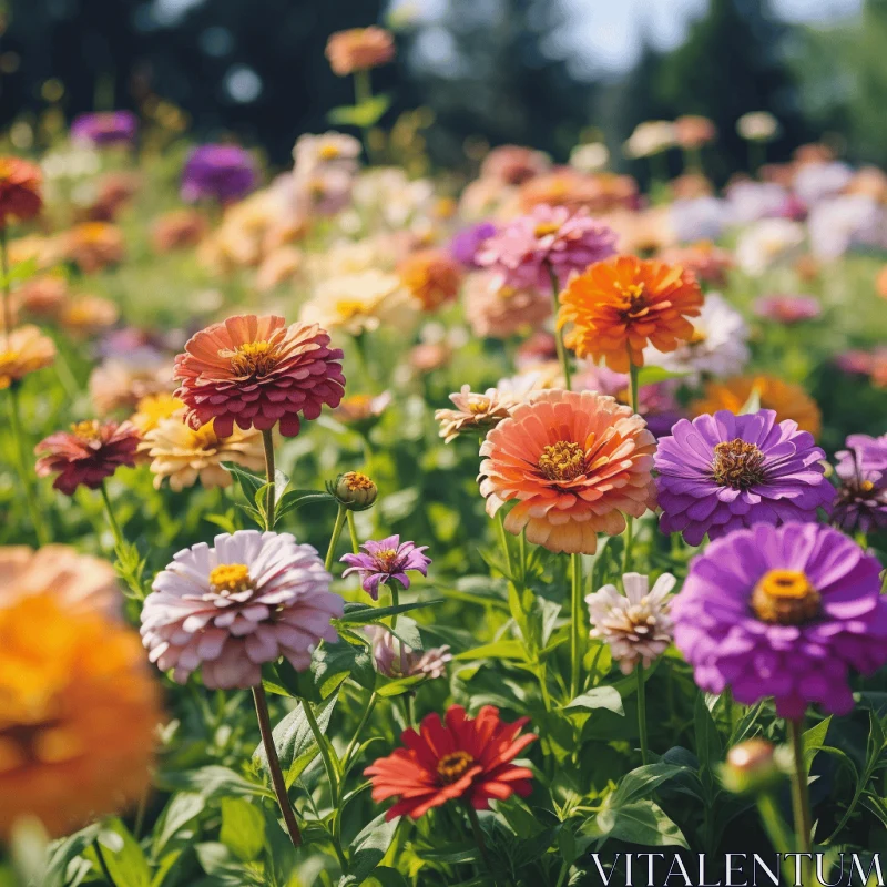 AI ART Blooming Flower Field in Vivid Colors