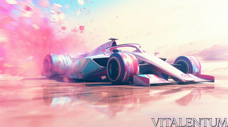 AI ART High-Speed Formula 1 Car Racing on Track
