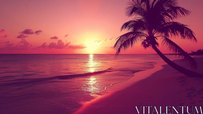 Serene Ocean Sunset - Beautiful Nature Scene AI Image