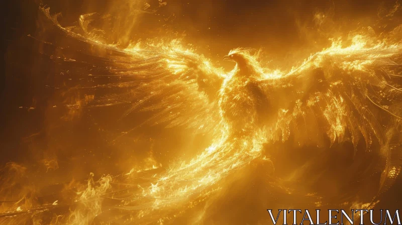 Majestic Phoenix Rising | Symbolic Digital Art AI Image