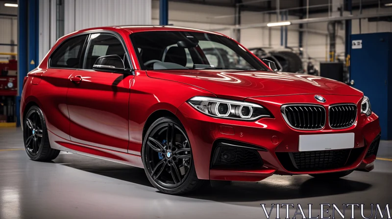 Captivating Crimson and Black BMW M240i Car - Performance and Quality AI Image