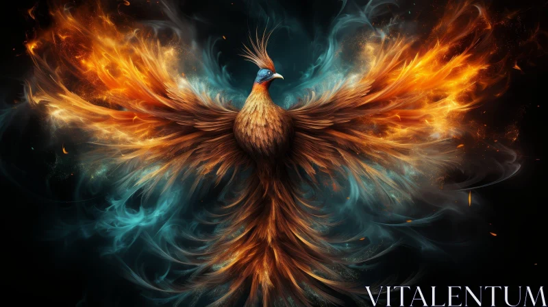 Majestic Phoenix Rising - Digital Art AI Image