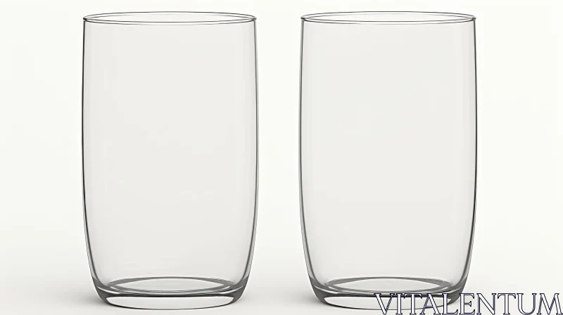 AI ART Minimalistic Empty Glass Composition