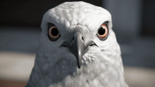 Sci-fi Realism White Bird - Unreal Engine Rendered Art