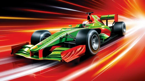Formula 1 Racing Car in Motion - Speed and Excitement