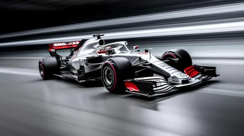 Formula 1 Car Racing in Tunnel - Speed and Excitement Captured