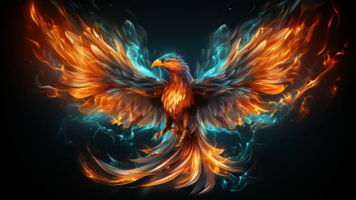 Phoenix Digital Painting - Symbol of Hope and Rebirth