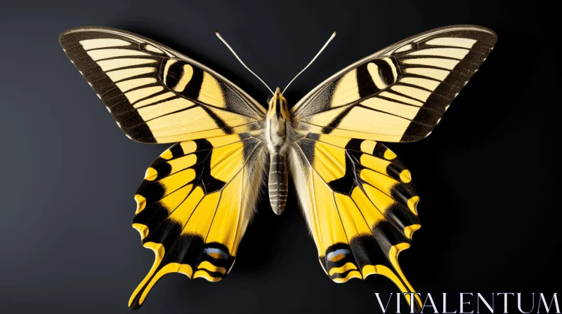 Yellow and Black Butterfly: A Postmodern Photomontage AI Image