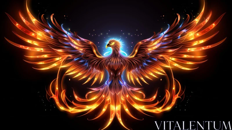 Phoenix Digital Painting - Symbol of Hope and Rebirth AI Image