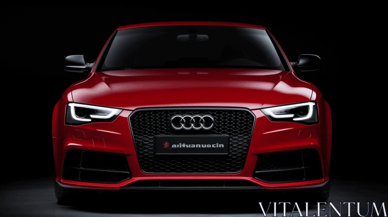 Captivating Red Audi RS9 in Hyper-Realistic Portraiture AI Image