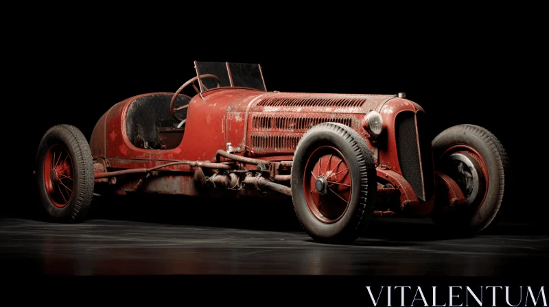Captivating Vintage Car Art: A Timeless Beauty in Darkness AI Image