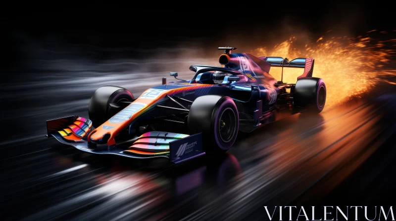 Exciting Formula 1 Night Racing Scene AI Image