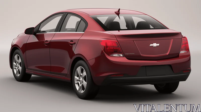 Red Chevrolet Cruze HD 3D Model - Realistic and Detailed Rendering AI Image