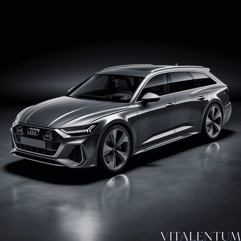 2019 Audi RS6 Wagon: A Hyperrealistic Illustration of Elegance AI Image