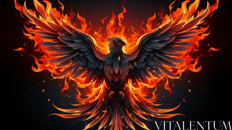 Phoenix Digital Art - Symbol of Hope and Renewal AI Image