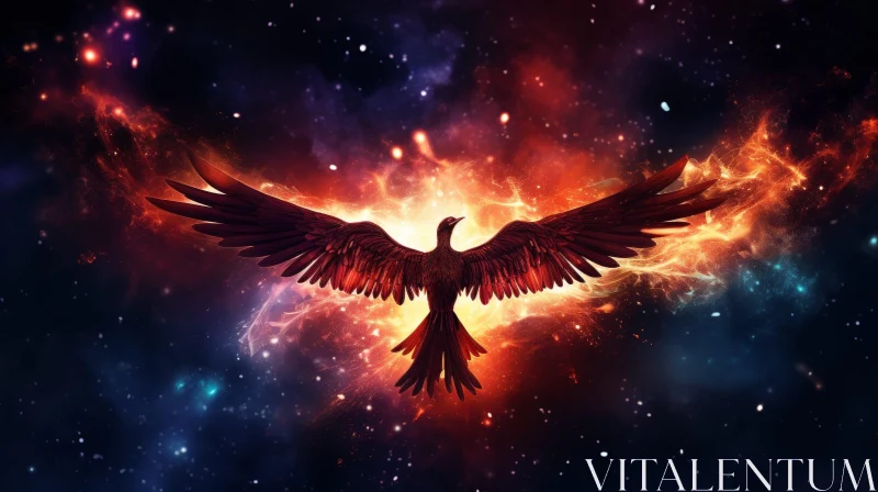 Phoenix Rising from the Ashes - Symbol of Hope and Renewal AI Image