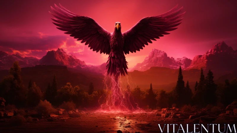 AI ART Majestic Phoenix Rising - Symbol of Hope and Renewal
