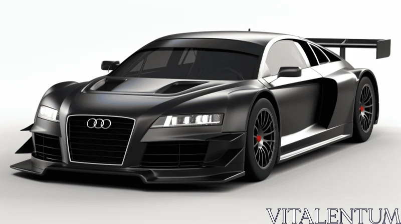 Black Audi R8 Sport Race Car with Open Hood | Bold Structural Designs AI Image