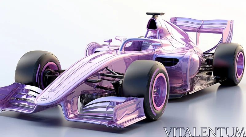 AI ART Pink Formula 1 Racing Car - Futuristic Design and Speed