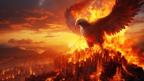 Majestic Phoenix Rising - Symbolic Digital Artwork