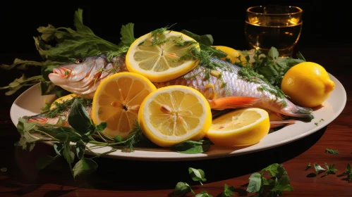 Exquisite Fish Dish with Lemon and Wine