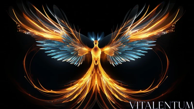 Phoenix Mythical Bird Digital Painting AI Image