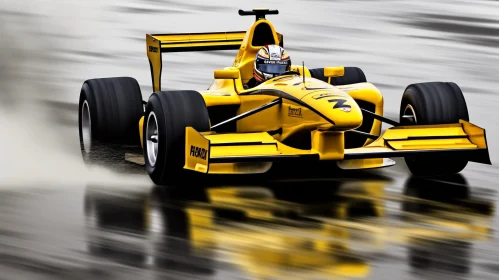 Formula 1 Racing on Wet Track - Speed and Excitement