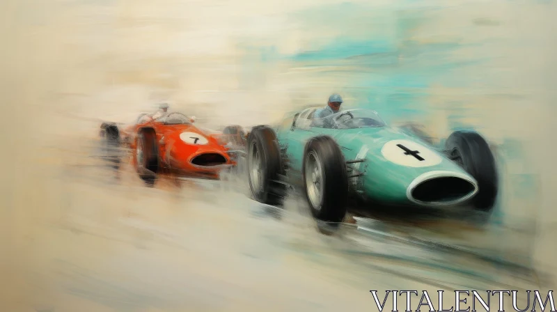 AI ART Vintage Formula 1 Racing Artwork