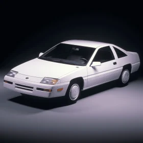 1980s Style White Small Coupe in Deep Black | Craftsmanship and Translucency