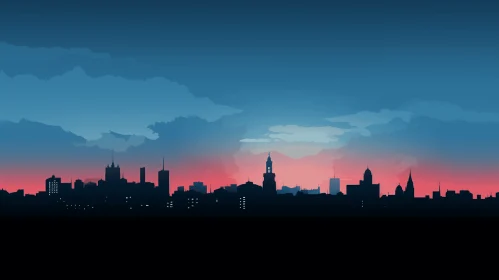 Captivating City Skyline at Sunset | Minimalistic Landscapes