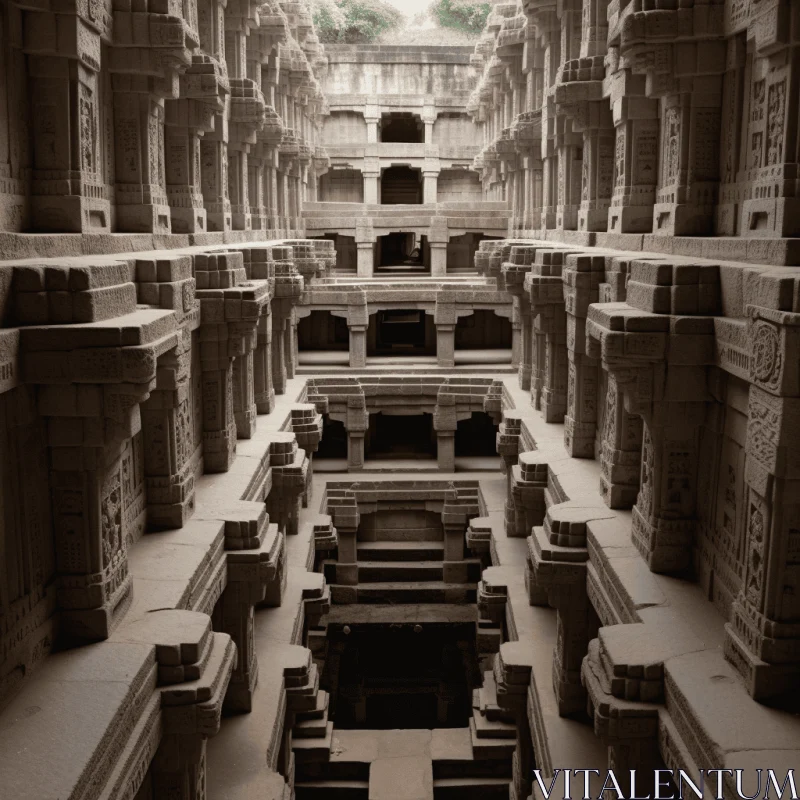 Captivating Interior of a Grand Building in India AI Image