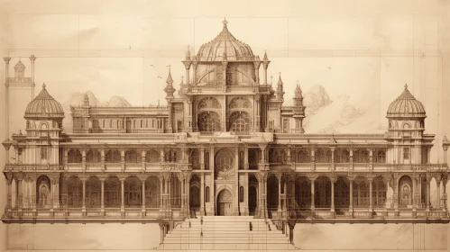 An Exquisite Architectural Drawing: Layered Translucency and Hindu Art