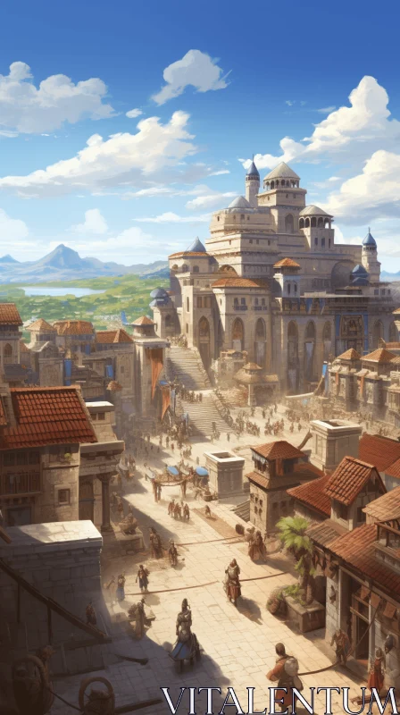 Monumental Fantasy City: A Captivating Blend of Realism and Fantasy AI Image