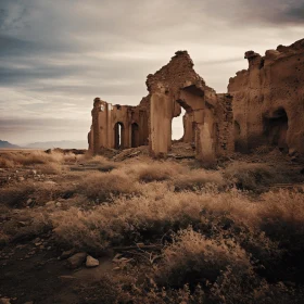 Ruins of an Ancient Castle in the Desert - A Captivating Landscape