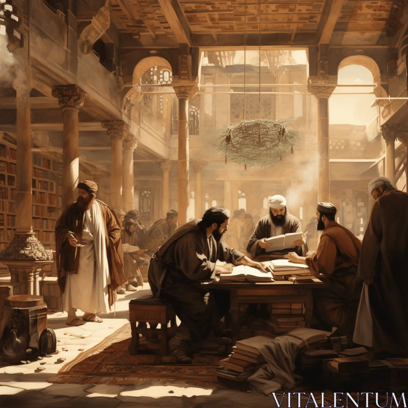 Captivating Medieval Mosque Painting | Cultural Heritage Artwork AI Image