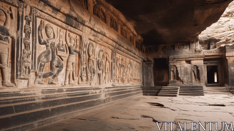 AI ART Enchanting Cave Carvings: A Journey into Indian Pop Culture