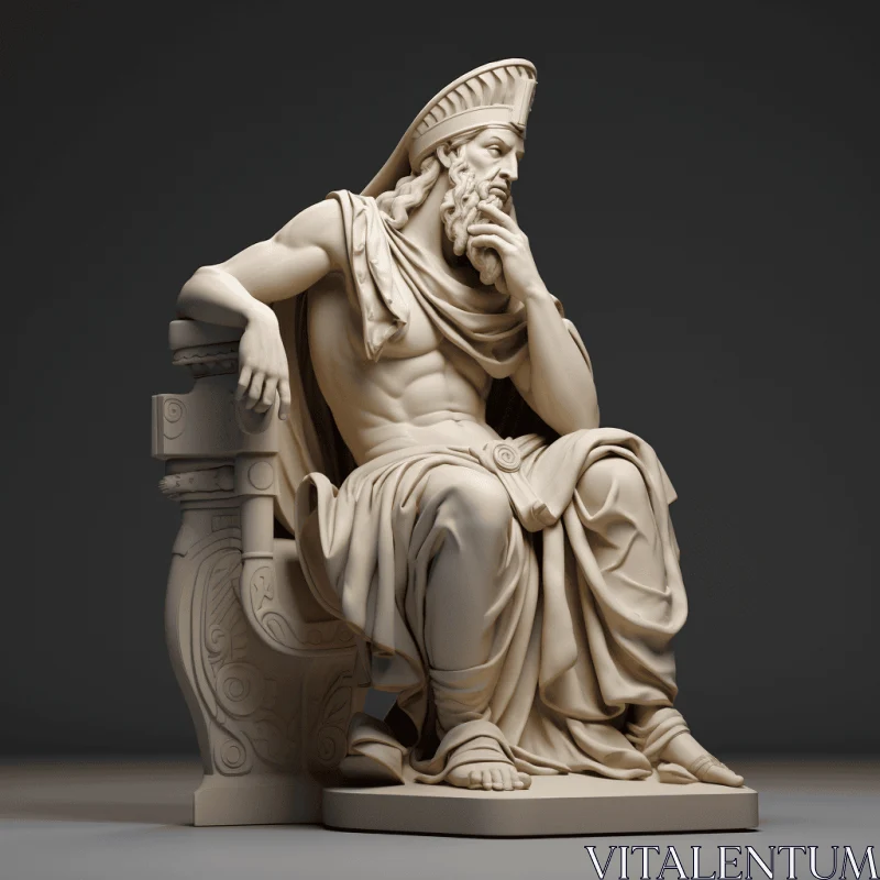 Intricate Ancient God Sculpture | Zbrush | Mythology | Hyper-realistic Art AI Image