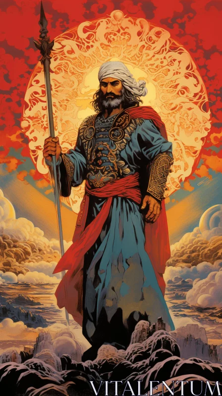 Aladdin Film Poster: Hyper-Detailed Illustrations in Muslim Lands AI Image