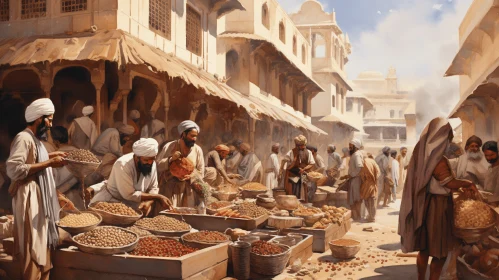 Captivating Street Market Scene in India | Cultural Diversity and Traditional Craftsmanship