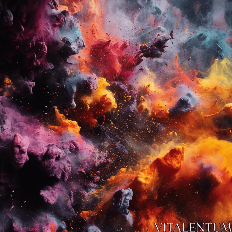 Color Explosion: A Hyper-Detailed Abstract Artwork AI Image
