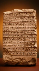 Detailed Stone Tablet with Exotic Subject Matter | Historical Documentation