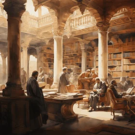 Ancient Wooden Library - A Glimpse into Spanish Enlightenment