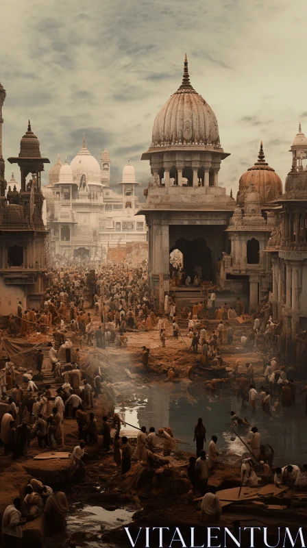 Enchanting Indian Sacrificial Temple - Captivating Visual Storytelling AI Image