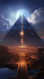 Enchanting Ancient Pyramid Artwork | Transportcore and Orderly Symmetry