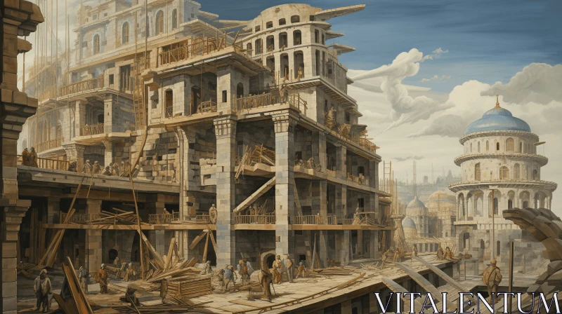 Captivating City Ruins Artwork | Mesmerizing Composition AI Image