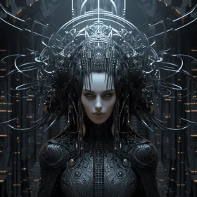 Intricate Sci-fi Portrait: Futuristic Victorian Style