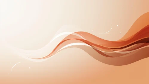 Elegant Orange & White Waves Background - Vector Art